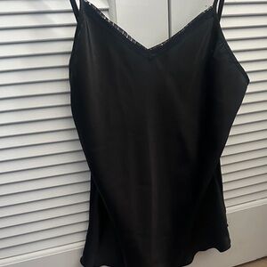 Elegant Black Women's satin Camisole Top